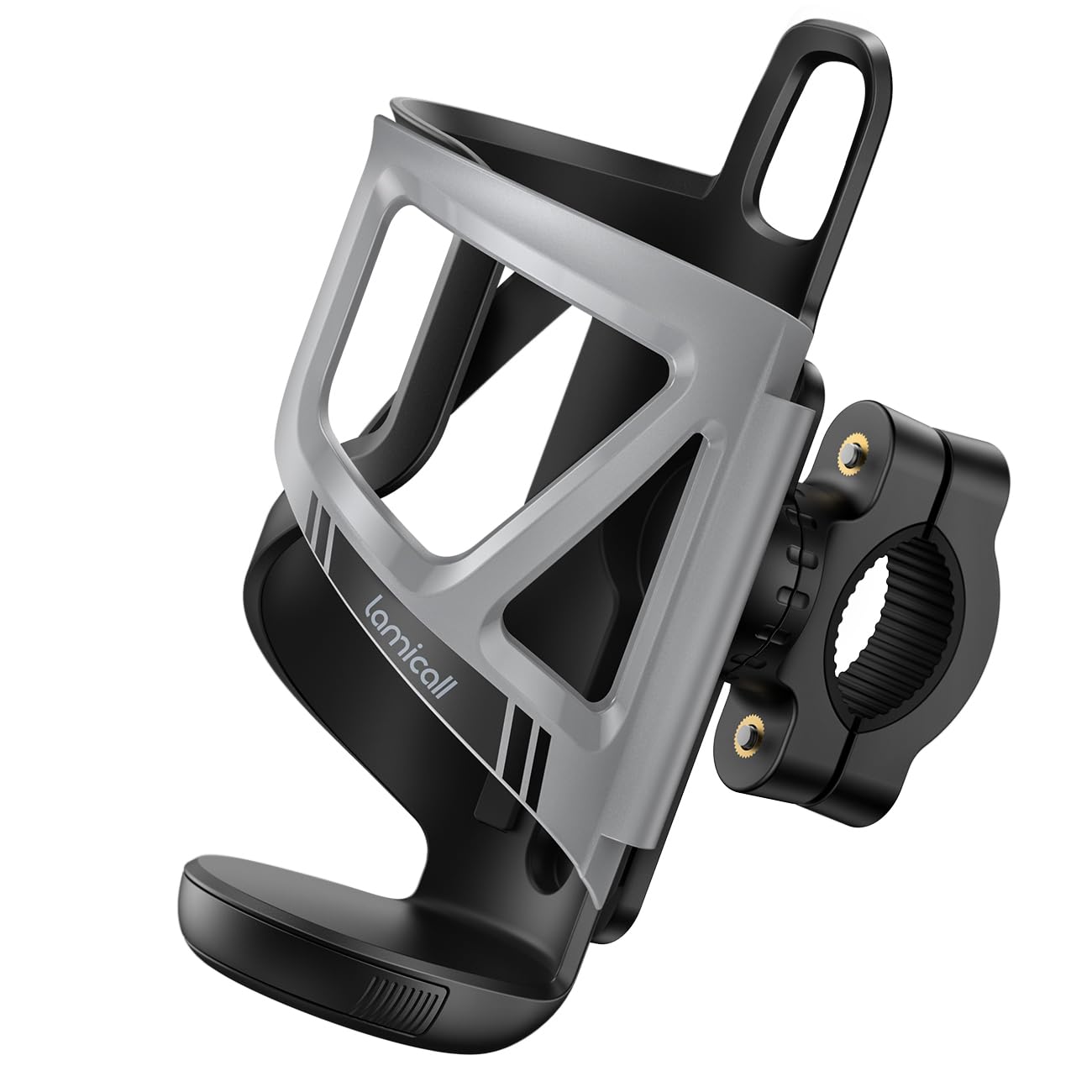 Photo 1 of Lamicall Bike Water Bottle Holder - [Tracker Storage] [for Handlebar & Frame] Bike Cup Holder, Bicycle Drink Cage, Cycling Bike Water Bottle Cage with Screws Tool, for 2.28-3.39" Diameter Bottles