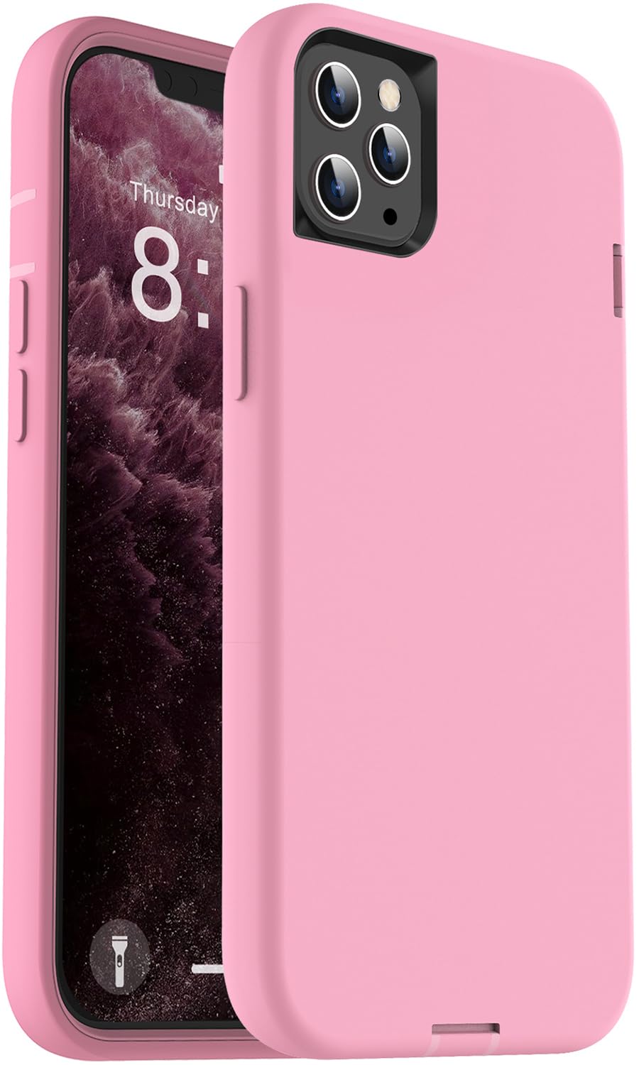 ORIbox for iPhone 11 Pro Max Case Pink, [10 FT Military Grade Drop Protection], The Liquid Silicone Heavy Duty Shockproof Anti-Fall Case for iPhone 11 Pro Max,6.5 inch, Pink