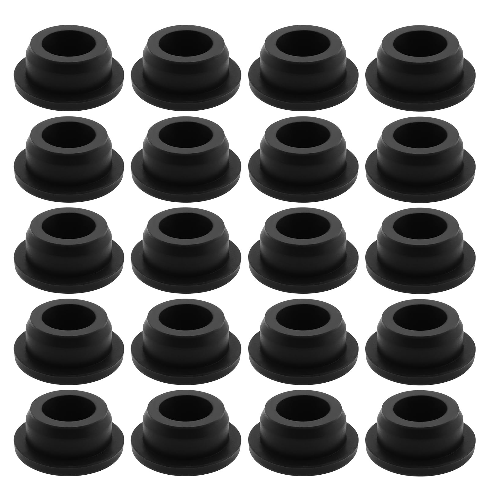 OTOTEC 20pcs 33x13.5x26mm Silicone Hole Plugs Solid Sealing Hole Plug End Cap Silicone Solid T Type Hole Plug for 25mm Apertures Bottles Pipes Flower Pots
