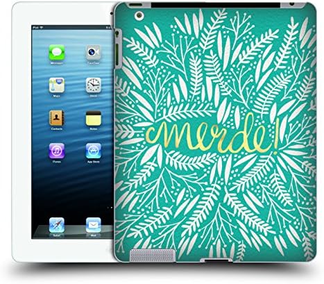 Official Cat Coquillette Merde Turquoise Gold Quotes Typography 4 Hard Back Case for Apple iPad 3 / 4