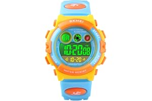 FIZILI Boys Watch Digital Sports Waterproof Outdoor Kids Watches Alarm Clock 12/24 H Stopwatch Calendar 3-15 Year Old Boys Girls Wristwatch