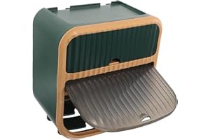 GARVALON Double Toilet Paper Holder Wall Mounted Tissue Box Dispenser with Dual Compartments for Bathroom Rv