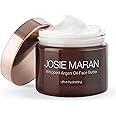 Josie Maran Whipped Argan Oil Face Butter - Anti Aging Face Cream & Redness Reducing Skin Care - Hydrating Daily Moisturizer with Shea Butter - Vegan & Cruelty-Free Formula - Unscented (1.69 oz)
