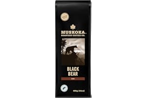 Muskoka Roastery Coffee, Black Bear, Dark Roast, Whole Bean Coffee, 400g