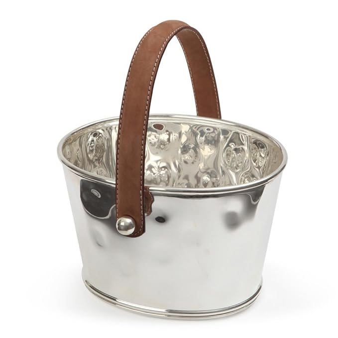 Leather Handled Ice Bucket Amazon.co.uk Kitchen & Home
