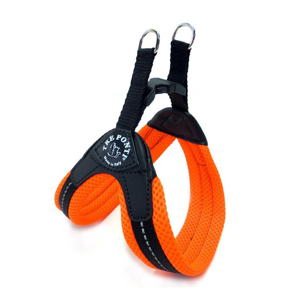 Tre Ponti Fibbia Small Dog Mesh Harness, 1 cm, Orange — image 1