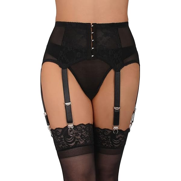 Amazon.com: Garter Belt for Women Lace Plus Size Garter Belts for Thigh  Highs with 6 Metal ClipSexy Garter Belts Lingerie for Women XS-S :  Clothing, Shoes & Jewelry