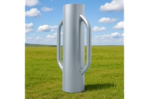 Fence Post Driver with Handles, 37 LB T Post Pole Pounder, Heavy Duty Carbon Steel Hand Post Rammer, Farm Fencing Hole Digger