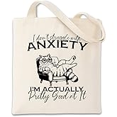 Funny Animal Tote Bag for Women, Reusable Totes Bags For Casual Vacation Shopping Work, Aesthetic Canvas Tote Bag for Women