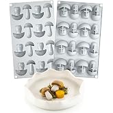 mostsom Silicone Mushroom Molds Nonstick Baking Pan Silicone Molds for Chocolate, Candy, Jelly, Ice Cube, Muffin (Mushroom N_11.92x7x0.88inch)