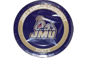 Desert Cactus James Madison University Paper Plates JMU Dukes 20 Count 9 inch Round Plates for Tailgates, Parties, Graduation and Events (Design A)