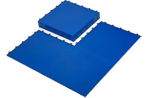 InOut Flooring 15 Green Tiles - High Durability Colored Flooring Tiles - Interlocking Versatile Training Surface - Roller Skate Derby Indoor&Outdoor, Dance Floor Tiles, Basketball Tiles, Sports Floor