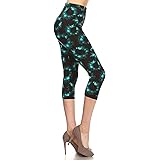Leggings Depot Capri REG/Plus Women's Buttery Popular Prints BAT10