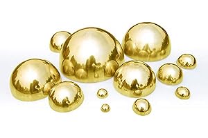 Koiugayk 6pcs Hollow Hemisphere Ball Gazing Ball Half for Outdoor Decoration Shopping Mall Decor Wall Decorated (Gold)