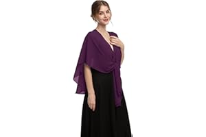Hotshawl Shawls and Wraps for Evening Dresses Sheer Chiffon Women Elegant Soft Silky Scarf Scarve Wedding Bridal Stole