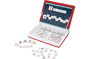 Janod • Magneti’Book French Alphabet • 3 to 8 Years • Educational Magnetic Games Toy for Kids Toddler Children • J02711