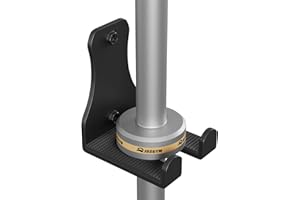 Jusgym Barbell Wall Holder, Durable Olympic Barbell Hanger with Protective Pad, Space Saving Barbell Holder for Squat Rack, Home Gym and Garage, Holds Under 33mm Bar Size