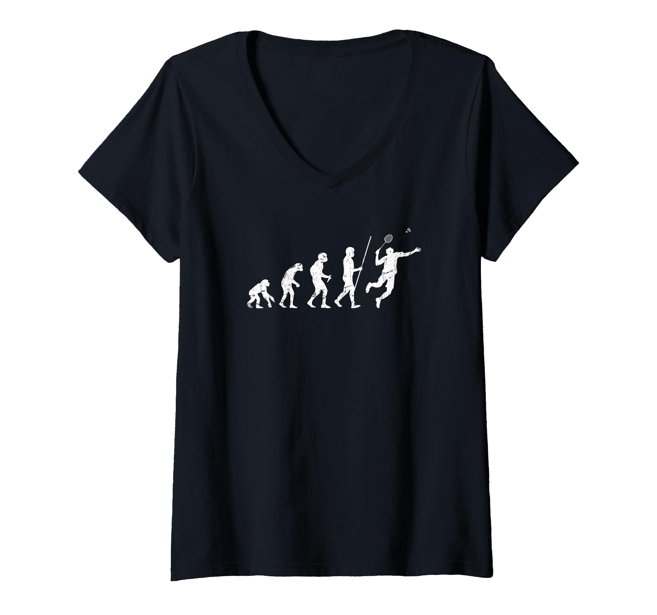 Women's Badminton Evolution Speedminton Crossminton V-Neck T-Shirt