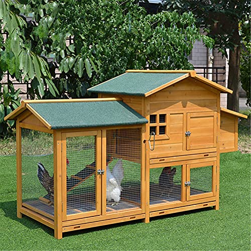 JHKGY Hühnerstall Hühnerstall Aus Holz, Hen House Geflügelarche Nach Hause, Kaninchen Hutch Käfig Henne Holz Haus Tier… – Bild 4
