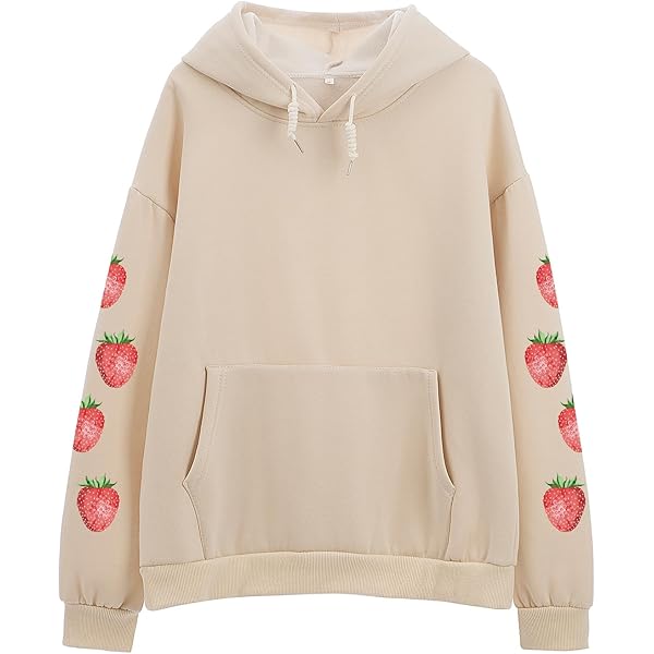 Amazon.com: Strawberry Zip Hoodie : Clothing, Shoes & Jewelry