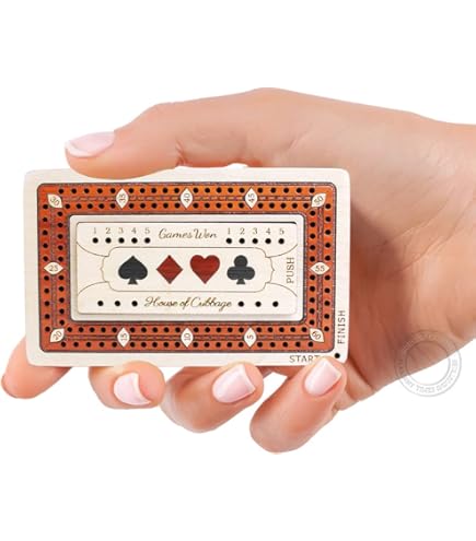 Amazon.com: House of Cribbage - 2 Track - Wooden Travel/Pocket