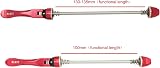 PLATT Bike Quick Release Skewers Front Rear 100mm 135mm Red Pair view 2