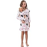Bow Dream Girl Dress Cute Cartoon and Matching American Girl Doll Clothes Accessories for Girls Dresses White Cat