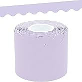 Teacher Created Resources Lavender Scalloped Rolled Border Trim - 50ft - Decorate Bulletin Boards, Walls, Desks, Windows, Doo