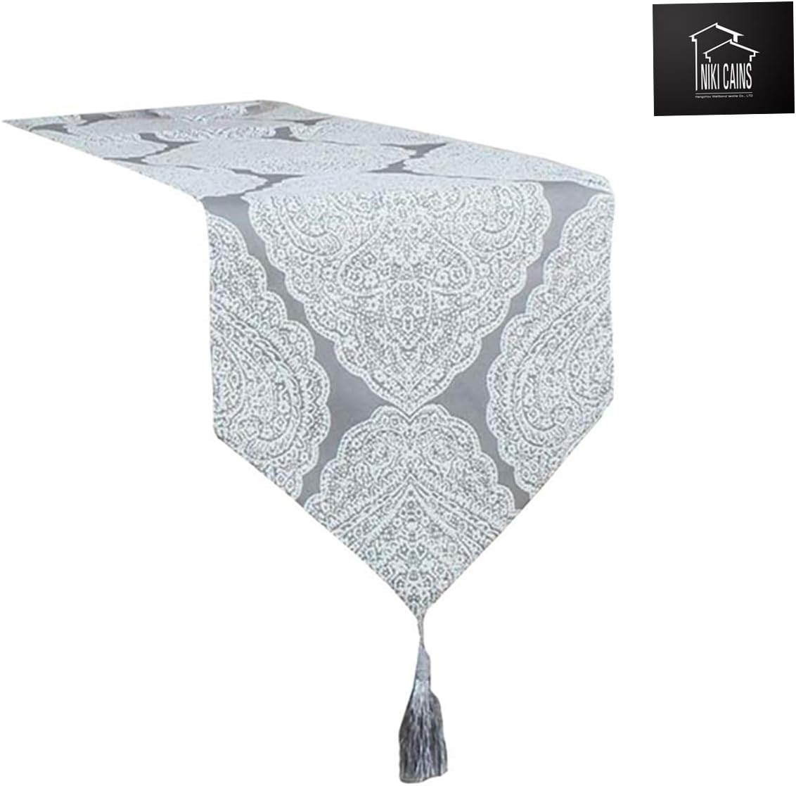 Best White Fall Table Runner With Silver
