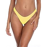 RELLECIGA Women's Thong Bikini Bottom Brazilian High Leg Bathing Suit Bottom