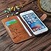 CORNMI Design for i6 / 6S Case, Premium Vintage Flip Wallet Leather Magnetic Closure Cover Skin for i6 /6S 4.7 inch with Card Slots and Wrist Strap (Brown)