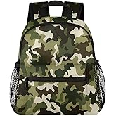 LOMBARDIDEN Toddler Backpack for Boys Girls - 12 Inch Green Camo Kids Backpacks Preschool Kindergarten Lightweight Waterproof Schoolbag Book Bag for School