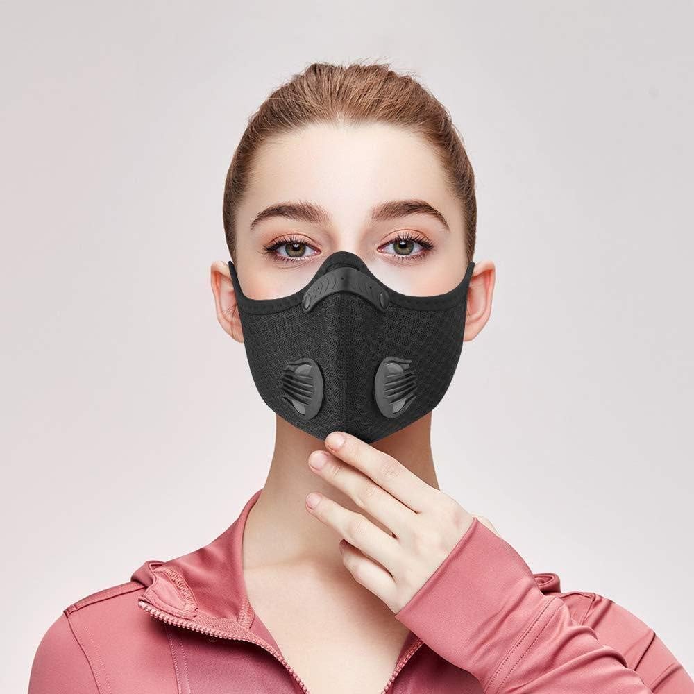 Dust Mask with Activated Carbon N95 Filters, Breathing Mask for Pollen Allergy, PM2.5 Woodworking, Mowing, Running, Outdoor Activities