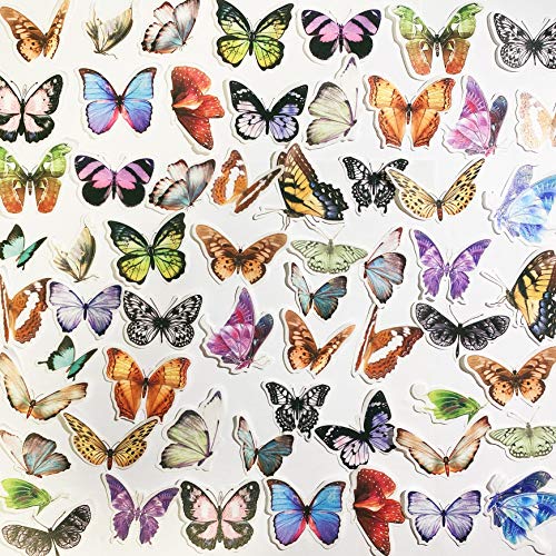 60pcs Scrapbook Stickers, Doraking DIY Decorative Butterfly Stickers for Envelope, Scrapbook, Luggage, Windows, Journals (Butterfly Collection, 60PCS/Pack) - Thumbnail 5