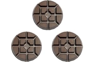 COMEFLOOR Concrete Floor Polishing Pucks Diamond Resin Disc for Terrazzo, Marble, Granite Floor, 3 Inch Hook and Loop Polishing Pad,100# 3PCS