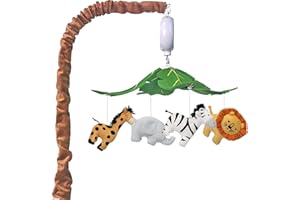 BAYMI Baby Crib Mobile, Rotating Baby Mobile for Crib with Soothing Music & Lullabies, Safari Nursery Décor Baby Crib Toys for Boys Girls 0 3 6 9 12 Months (Safari Animals)
