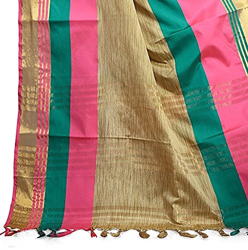 ruchika fashion women's cotton silk saree with blouse piece material