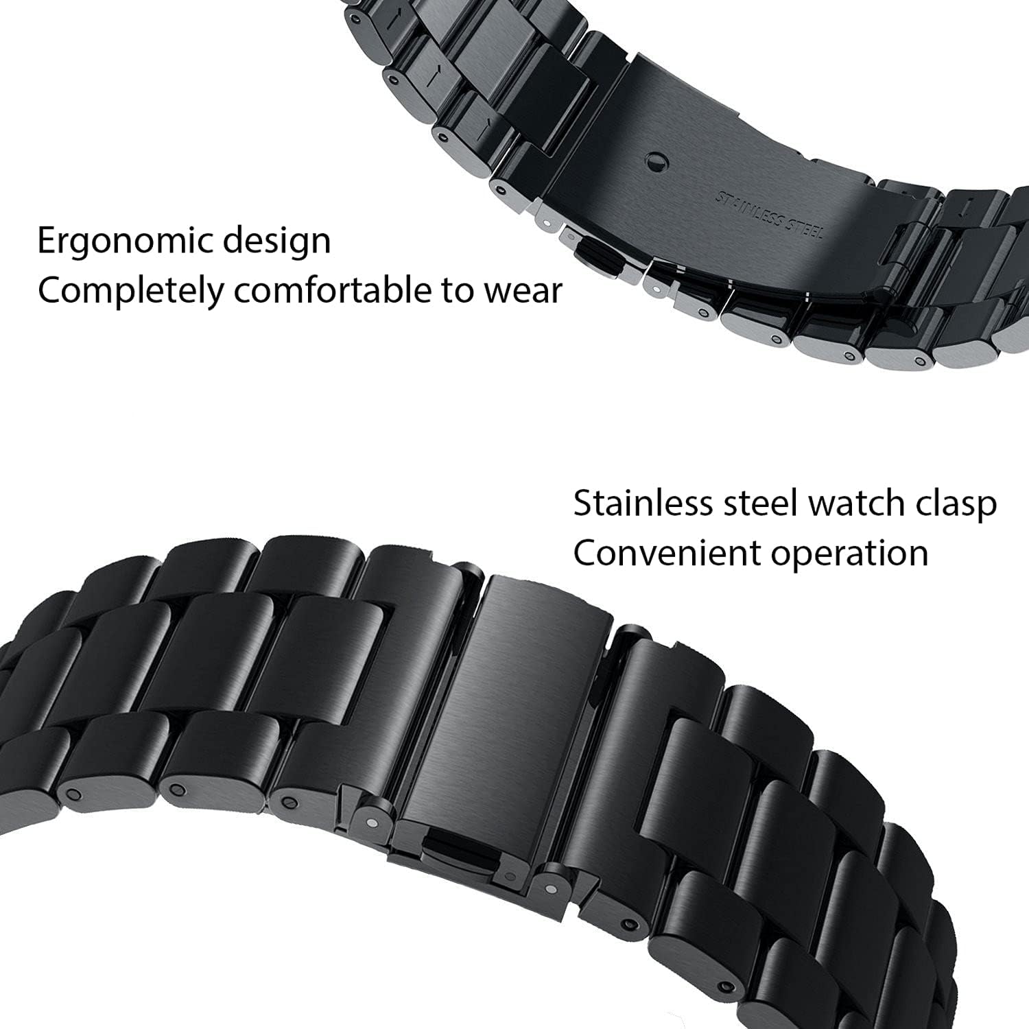 JNCVXN Compatible with Galaxy Watch 40mm 41mm 42mm 44mm 45mm 46mm Smartwatch Bands, 20mm/22mm Metal Strap Replacement Wristband for Samsung Galaxy Watch 3/Active 2/Gear Sport/Gear S3 Frontier/Classic: Clothing