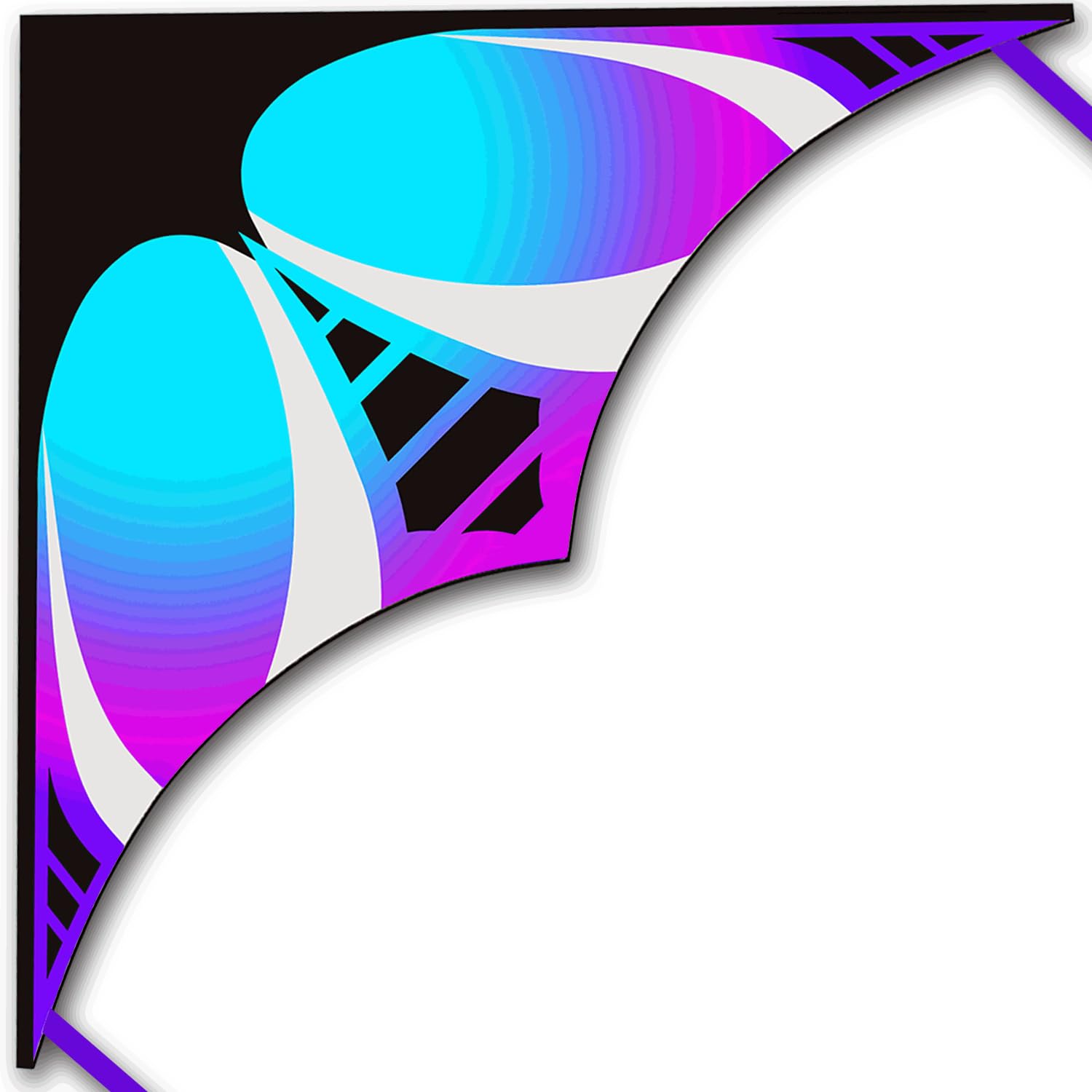 HONBO Large Kites for Adults, Beginner Kites for Kids Easy to Fly, The Easiest Single Line Beach Kite, with 300ft String Kite Handle (Orange) (Blue) — image 1