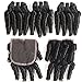 Molefi Brazilian Funmi Hair Curly Weave 3 Bundles with Lace Closure Spiral Curl Hair Bundles with 4x4 Closure 100% Human Hair Extensions 50g/pc Natural Black (8 8 8 +8)