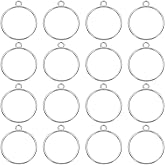 uxcell Open Bezel, Bezels Pendants Open Back Bezels Metal Hollow Frame Charm for DIY Resin Crafts