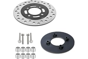 JMCHstore Mini Bike Drum to Disc Hydraulic Brake Wheel Conversion Kit for Coleman CT200U BT200X Baja Warrior Massimo MB200 AXIS M200 PUMA 200 Mini Bike Parts (4 hole)