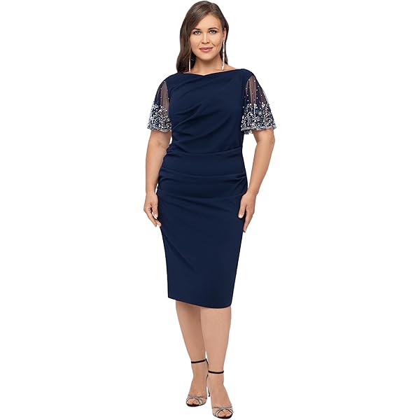 Jessica London Women's Plus Size Lace Fit & Flare Dress - 12 W, Dark  Sapphire at Amazon Women's Clothing store
