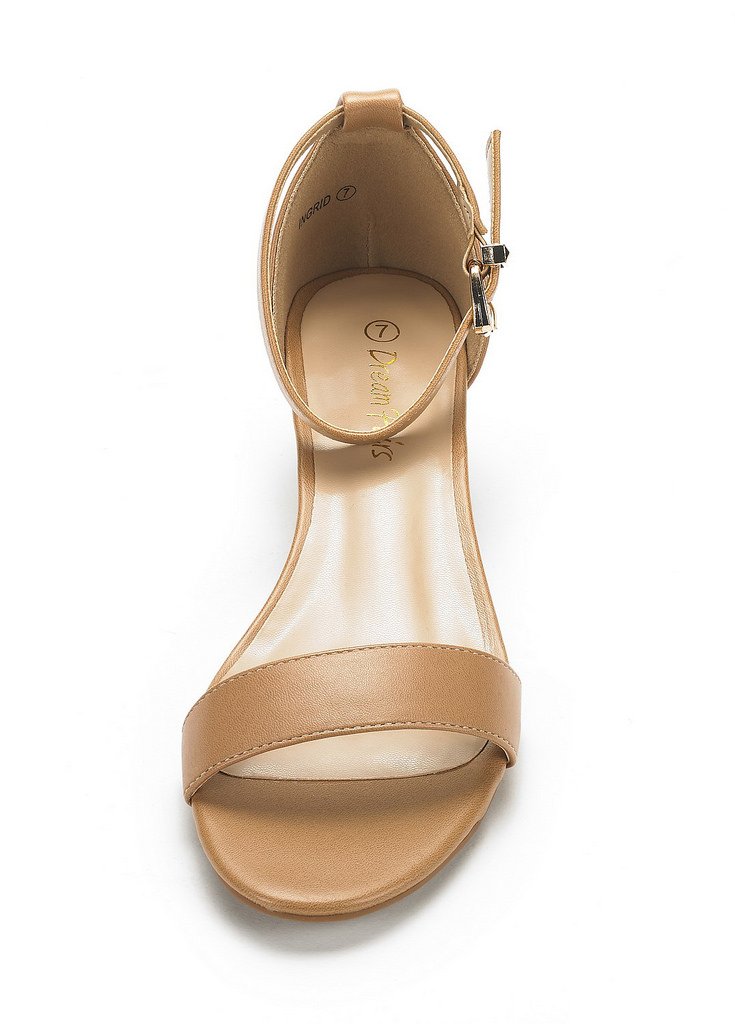DREAM PAIRS Women's Ingrid Ankle Strap Low Wedge Sandal - Image 5