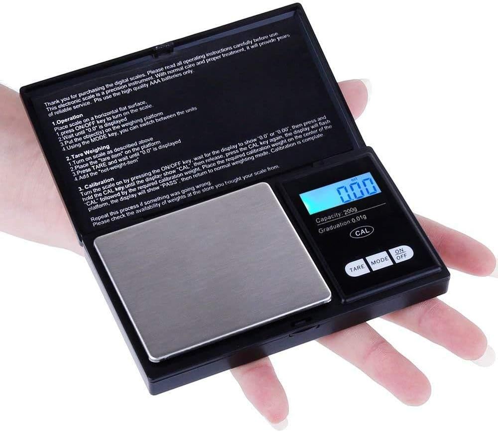 Zacro Digital Kitchen Scale Portable Pocket Scale 200g X 0.01g Mini Weighing Scale Jewelry Scale with LCD Display Batteries Included - Image 4