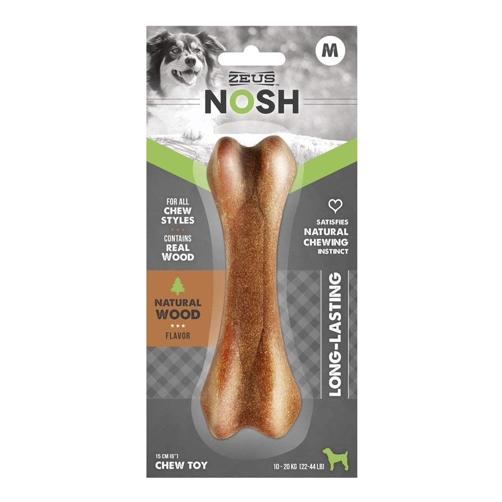 Zeus Nosh Nylon & Wood Chew Bone Medium