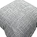 YOUR SMILE Pure Grey Square Decorative Throw Pillow Case Cushion Covers Shell Cotton Linen Blend 18 X 18 Inches