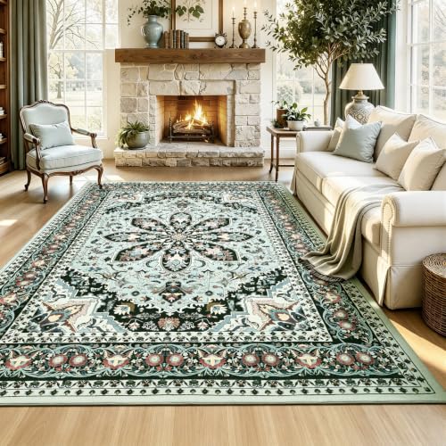 UKISS Washable Rugs Mats Ultra Soft Faux Wool