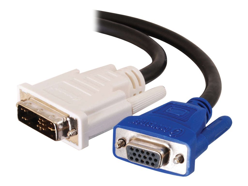 C2G 2M DVI-A Male to HD15 VGA Female Computer Monitor Extension Cable