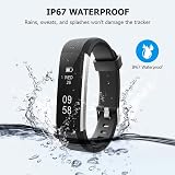 Runlio Fitness Tracker Sleep Monitor Step Calorie Counter IP67 Waterproof Watch view 6